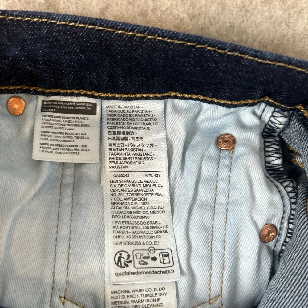 Men's Dark Blue Straight-Leg Jeans